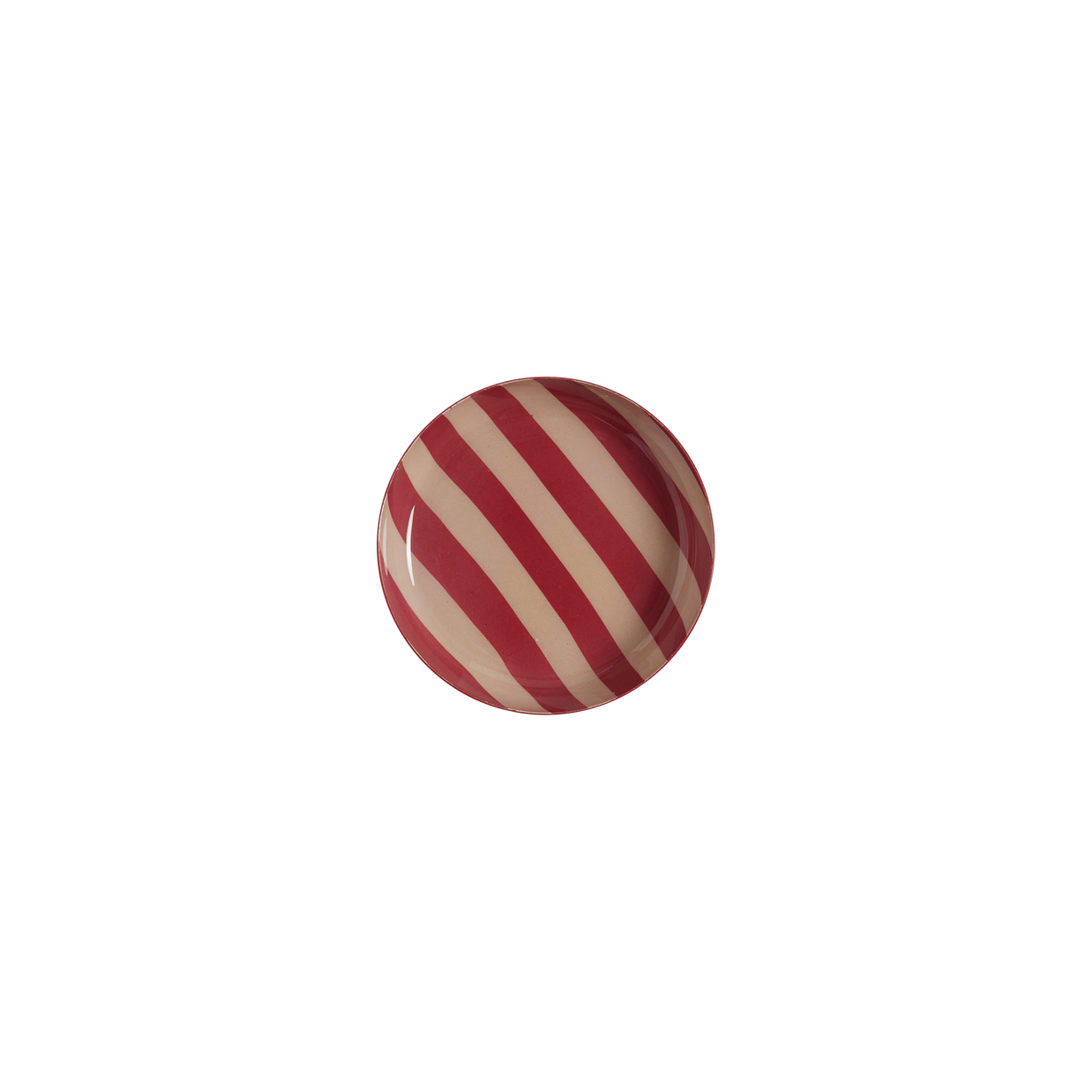 Plateau Rondo 10 cm - Rayures Bordeaux