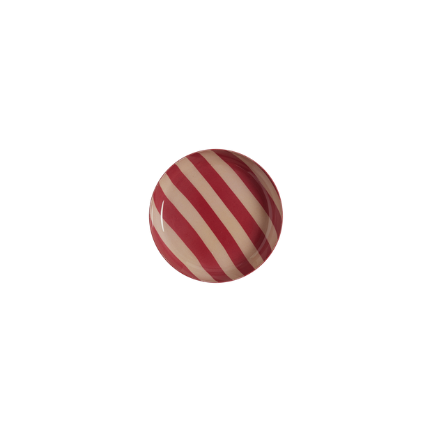 Plateau Rondo 10 cm - Rayures Bordeaux