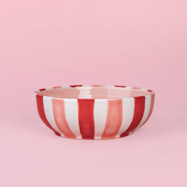 Assiette râpe-ail en céramique - rose moyen et rouge - Sweetheart