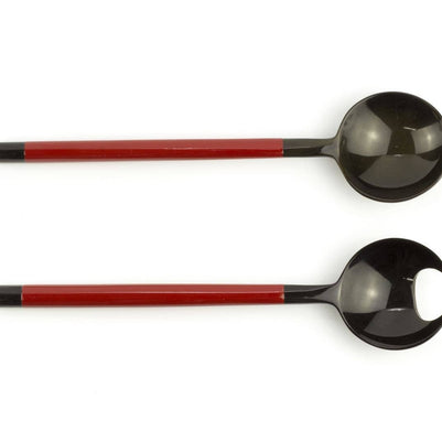 Couverts ronds en forme de griffe de crabe avec laque rouge: Rouge