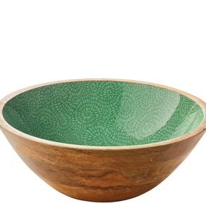 Saladier BRUSH GREEN, mangue, Ø 30 cm