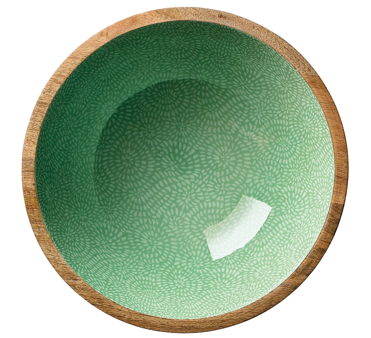 Saladier BRUSH GREEN, mangue, Ø 30 cm