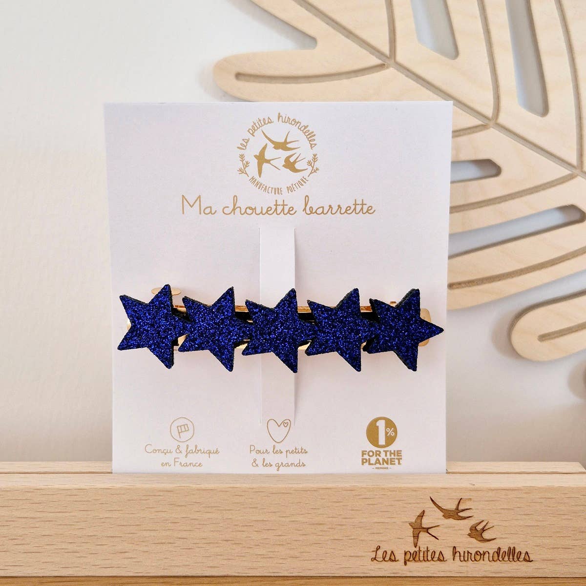 Barrette Clip - Etoiles : Bleu