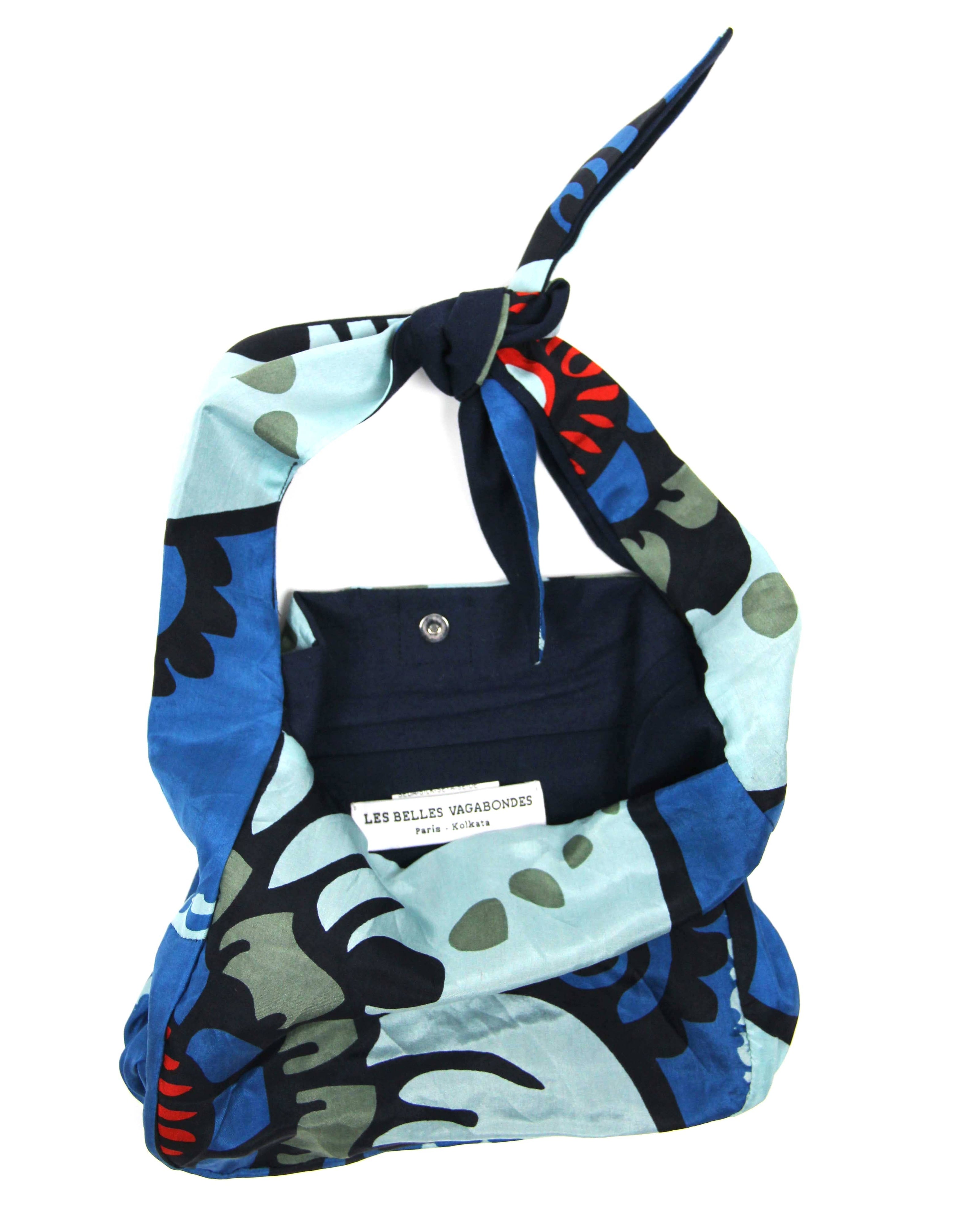 Sac Bobby en Soie Mogador Bleu