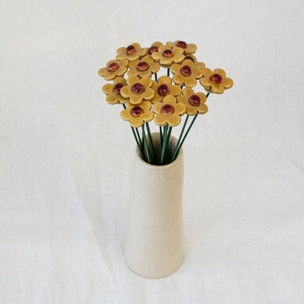 Fleur de fraisier - Ø environ 2,5 cm: Jaune