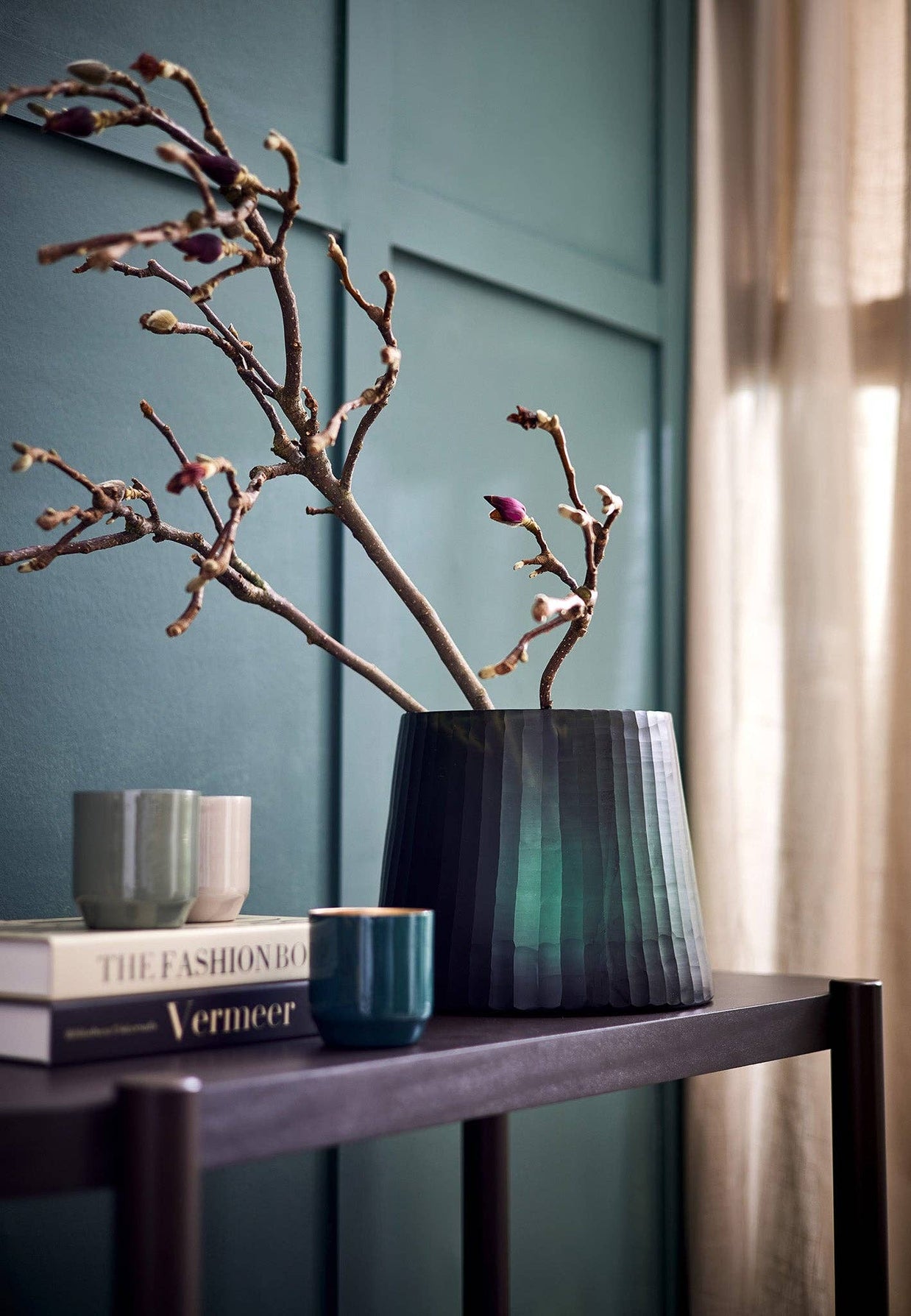 Vase KIANO en verre soufflé bouche: Conifère / OS