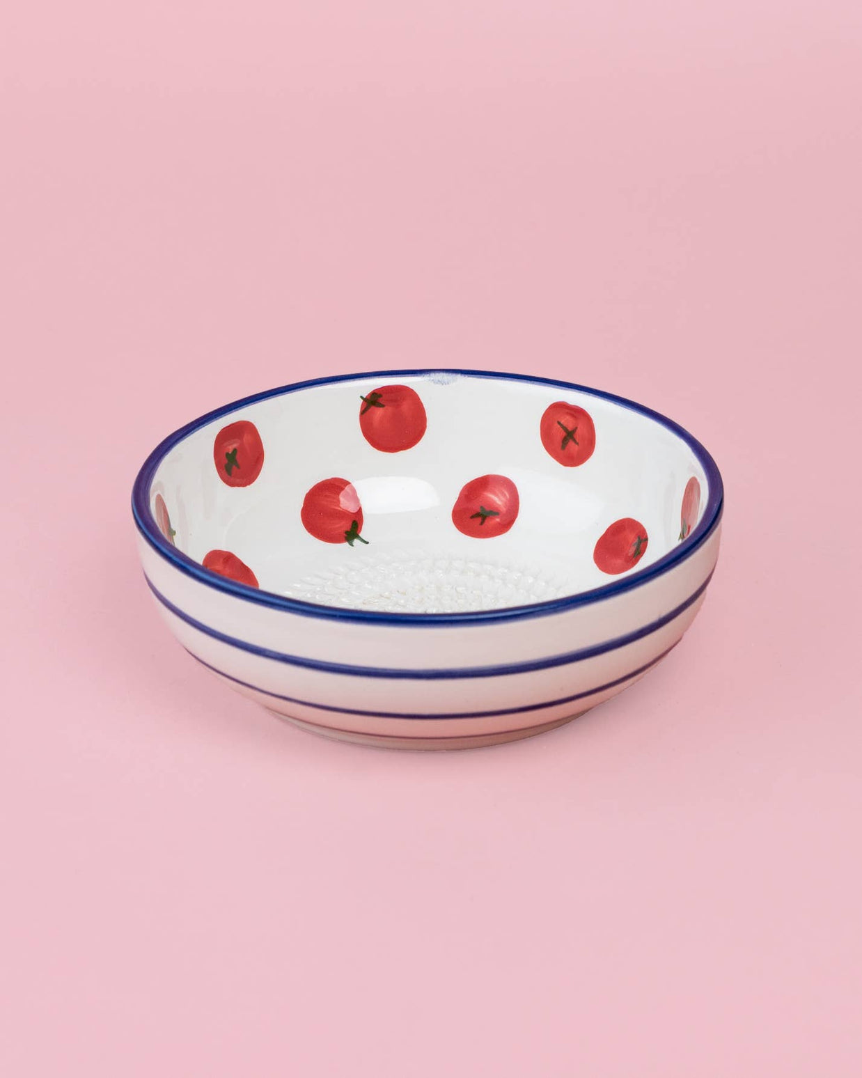 Plaque râpe à ail en céramique - Moyenne Rouge et Bleue - Pomodoro: AVEC EMBALLAGE