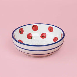 Plaque râpe à ail en céramique - Moyenne Rouge et Bleue - Pomodoro: AVEC EMBALLAGE