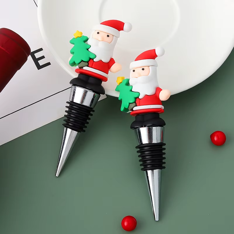 Bouchon de bouteille de Noël - Père Noël drôle - 7 modèles: Model 2