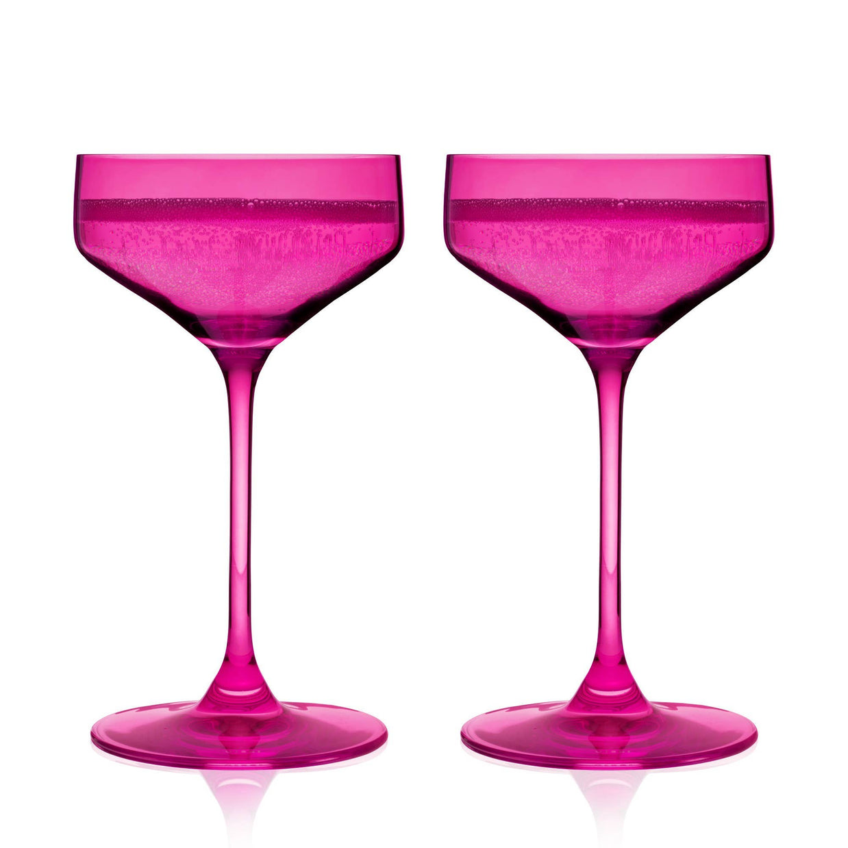 Coupes en Cristal Européennes - Rose - Lot de 2