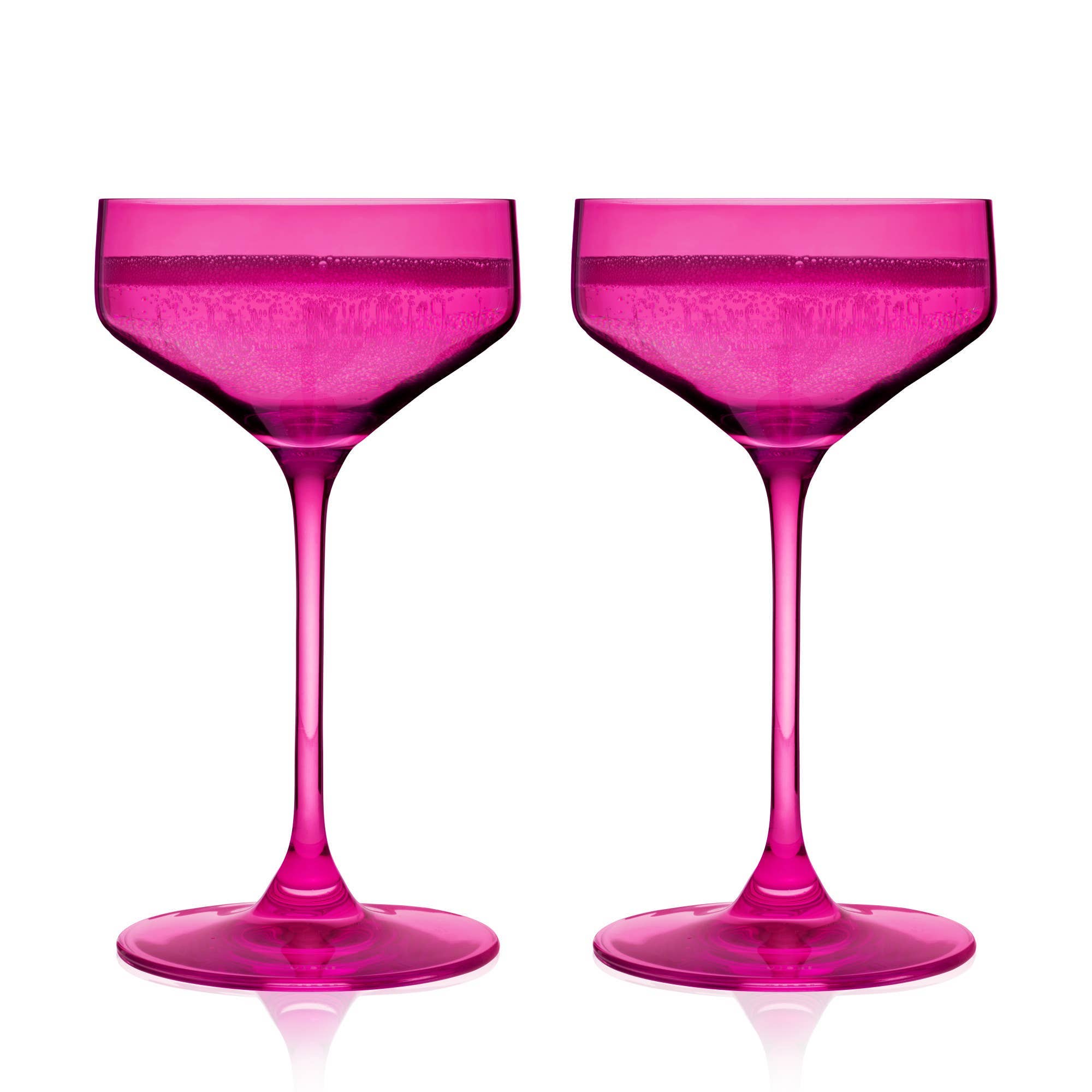 Coupes en Cristal Européennes - Rose - Lot de 2