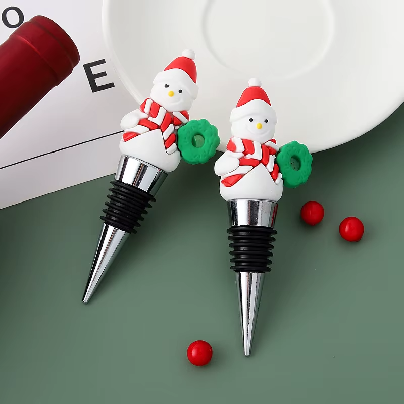 Bouchon de bouteille de Noël - Père Noël drôle - 7 modèles: Model 3