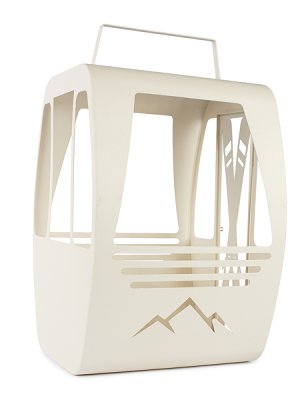 Lanterne métal téléphérique - Blanche