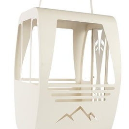 Lanterne métal téléphérique - Blanche