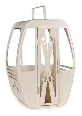 Lanterne métal téléphérique - Blanche