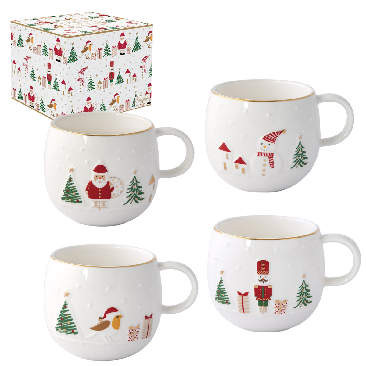 Lot assorti de 2 mugs LET IT SNO