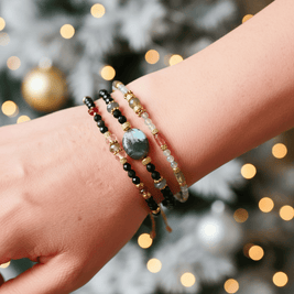 Bracelet Jyotish - Labradorite Tourmalines Multicolores