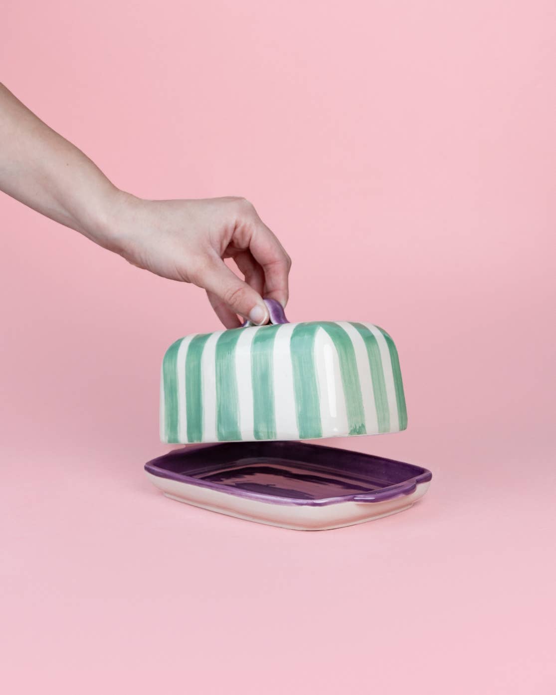 Beurrier en céramique - Esmeralda