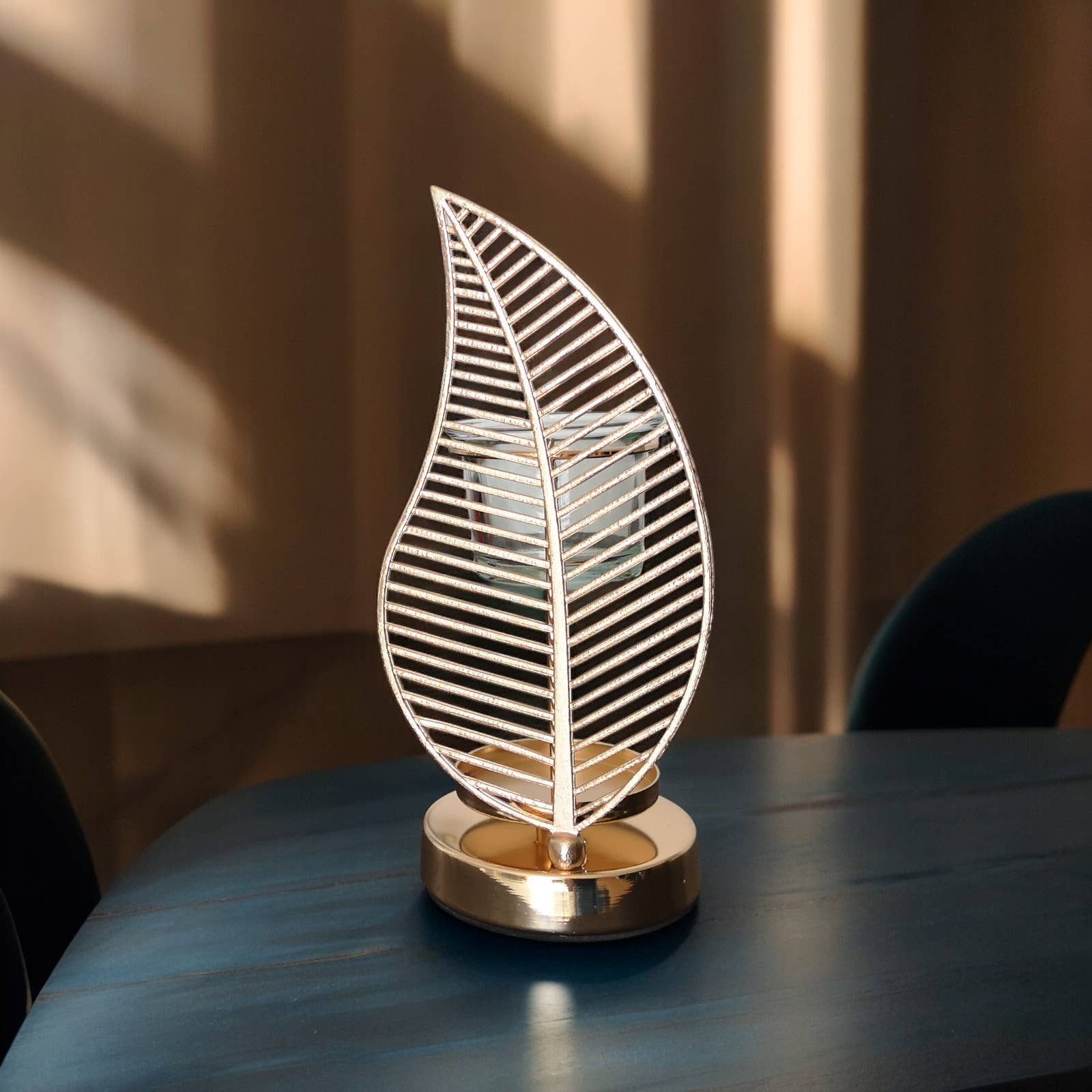 Brûleur à Huile et Fondant Parfumé Palme métal et céramique