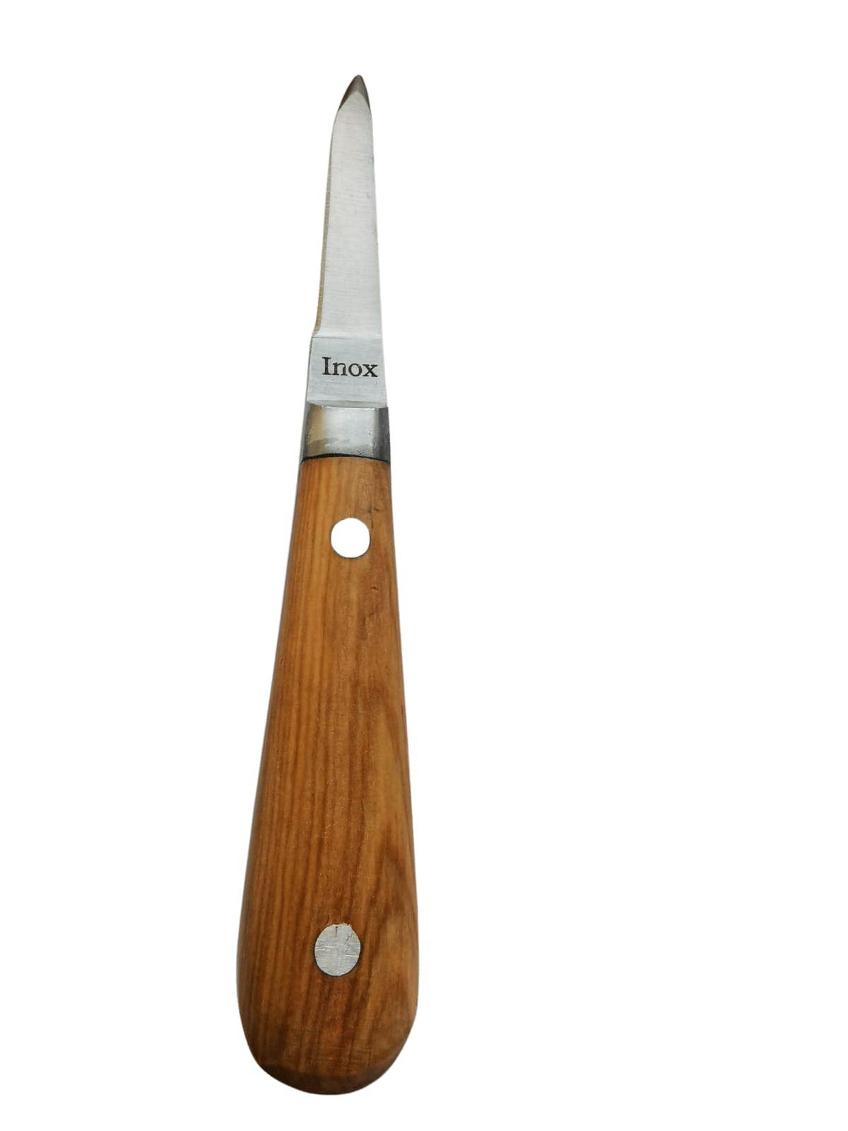 Lancette à huîtres avec manche en bois d'olivier résistante