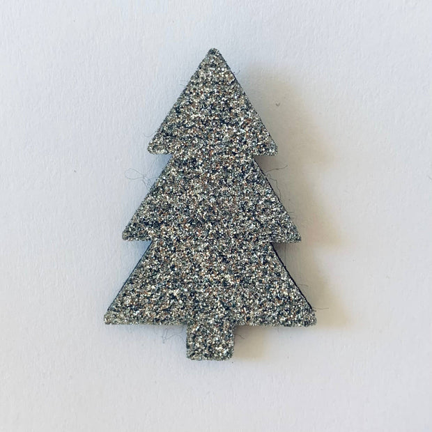 Pin's en paillettes - Sapin plein: Argenté