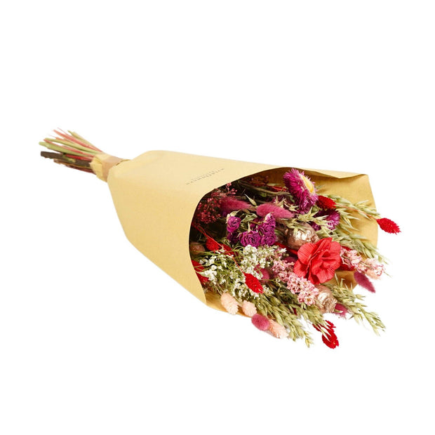 Fleurs séchées - Bouquet champêtre - Allure rouge: Moyen