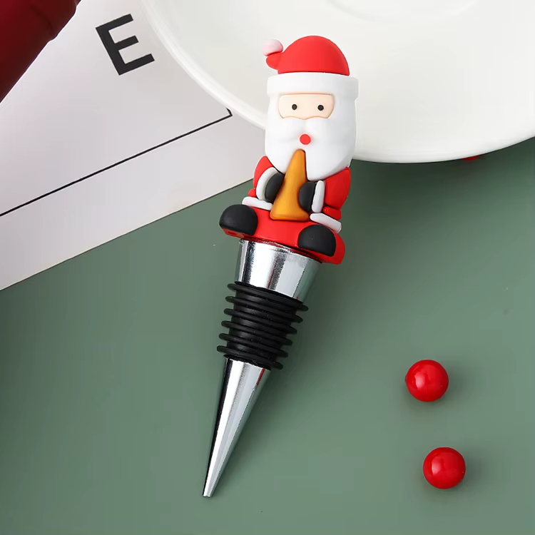 Bouchon de bouteille de Noël - Père Noël drôle - 7 modèles: Model 3