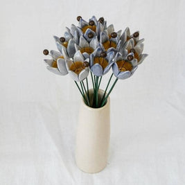 Tulipe en céramique diamètre env. 2,5 x 3,5 cm | tige 20 cm: Blanc