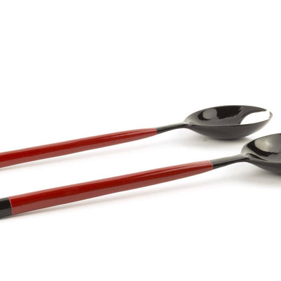 Couverts ronds en forme de griffe de crabe avec laque rouge: Rouge