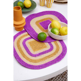 Set de table en jonc de mer - Multico Violet Naturel