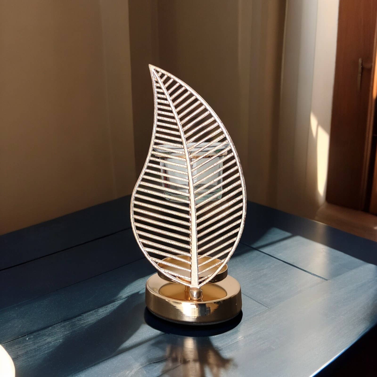 Brûleur à Huile et Fondant Parfumé Palme métal et céramique