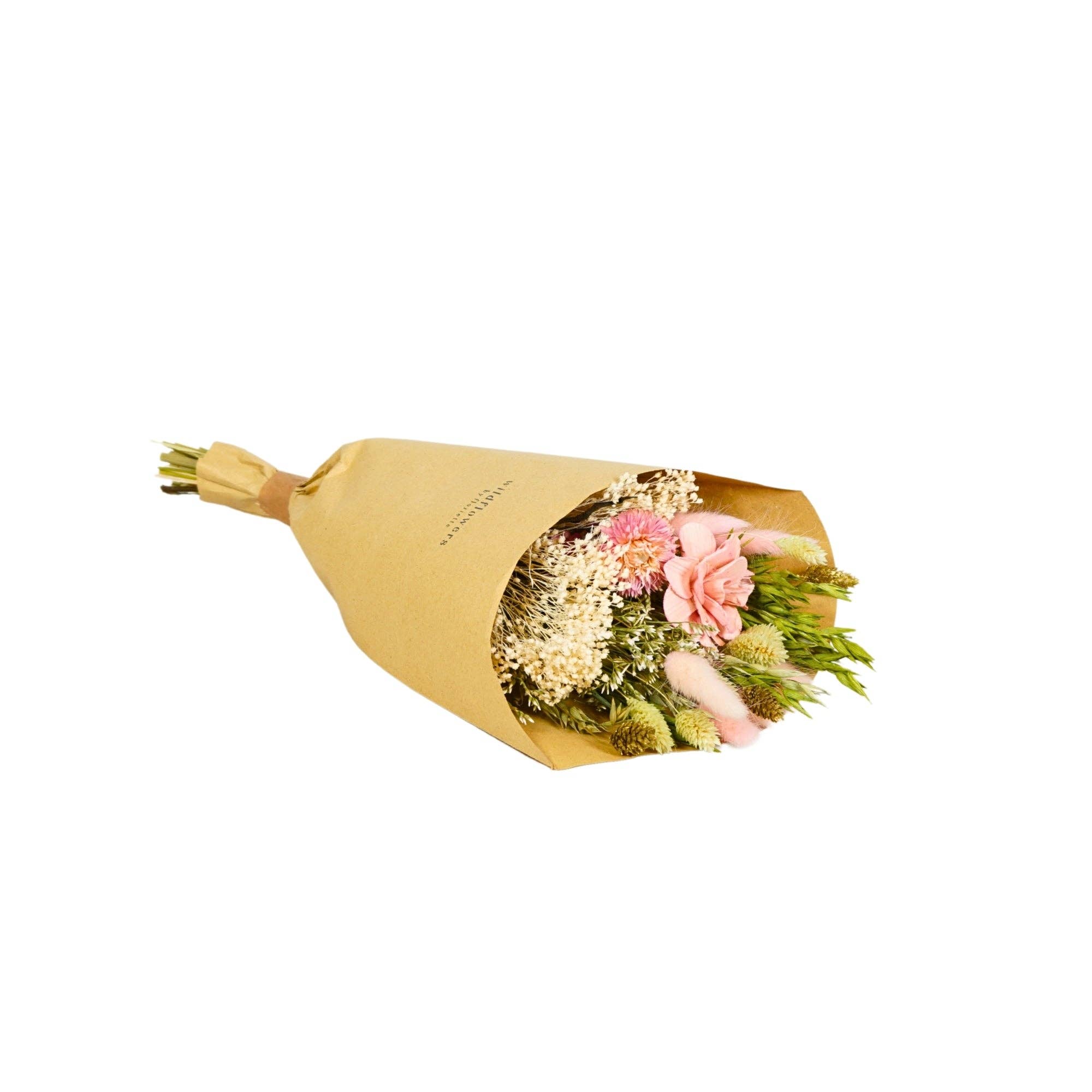 Fleurs séchées - Bouquet champêtre - Élégance rose - Favori de la fête des mères: Moyen