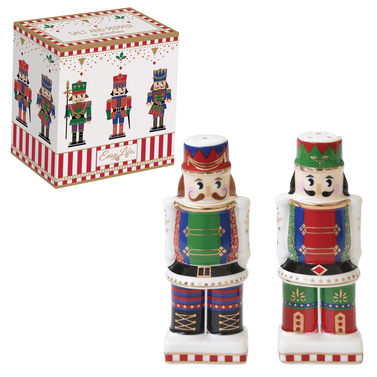 Set salière et poivrier, porcelaine, NUTCRACKER