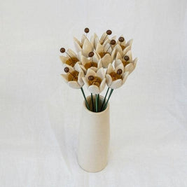 Tulipe en céramique diamètre env. 2,5 x 3,5 cm | tige 20 cm: Blanc