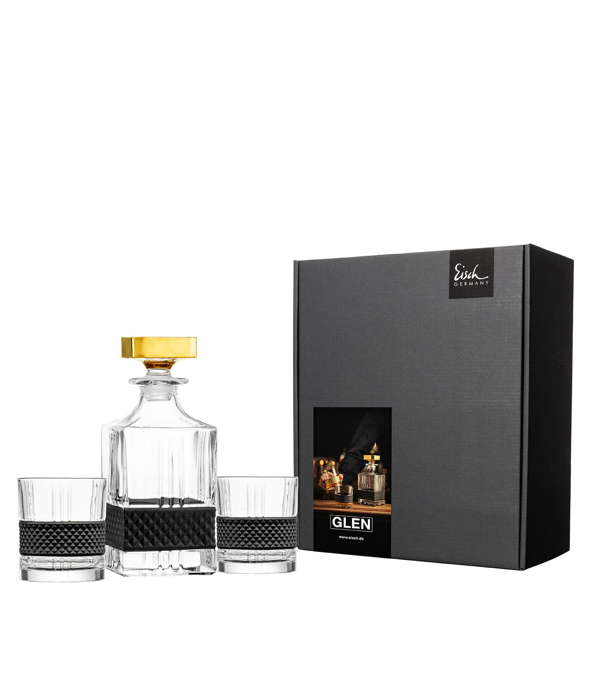 COFFRET CADEAU WHISKY NOIR AVEC CARAFE