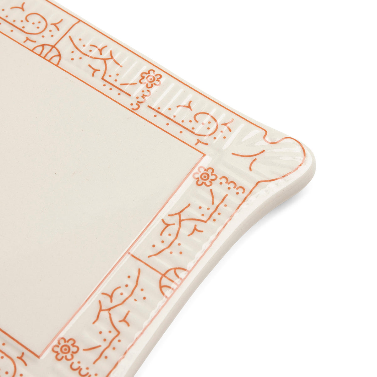 PLANCHE À PAIN 25X15CM - ROYAL BOCH COPENHAGUE CORAL ROSE