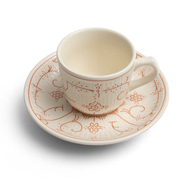 TASSE ET SOUCOUPE 0,2L-ROYAL BOCH COPENHAGUE CORAL ROSE
