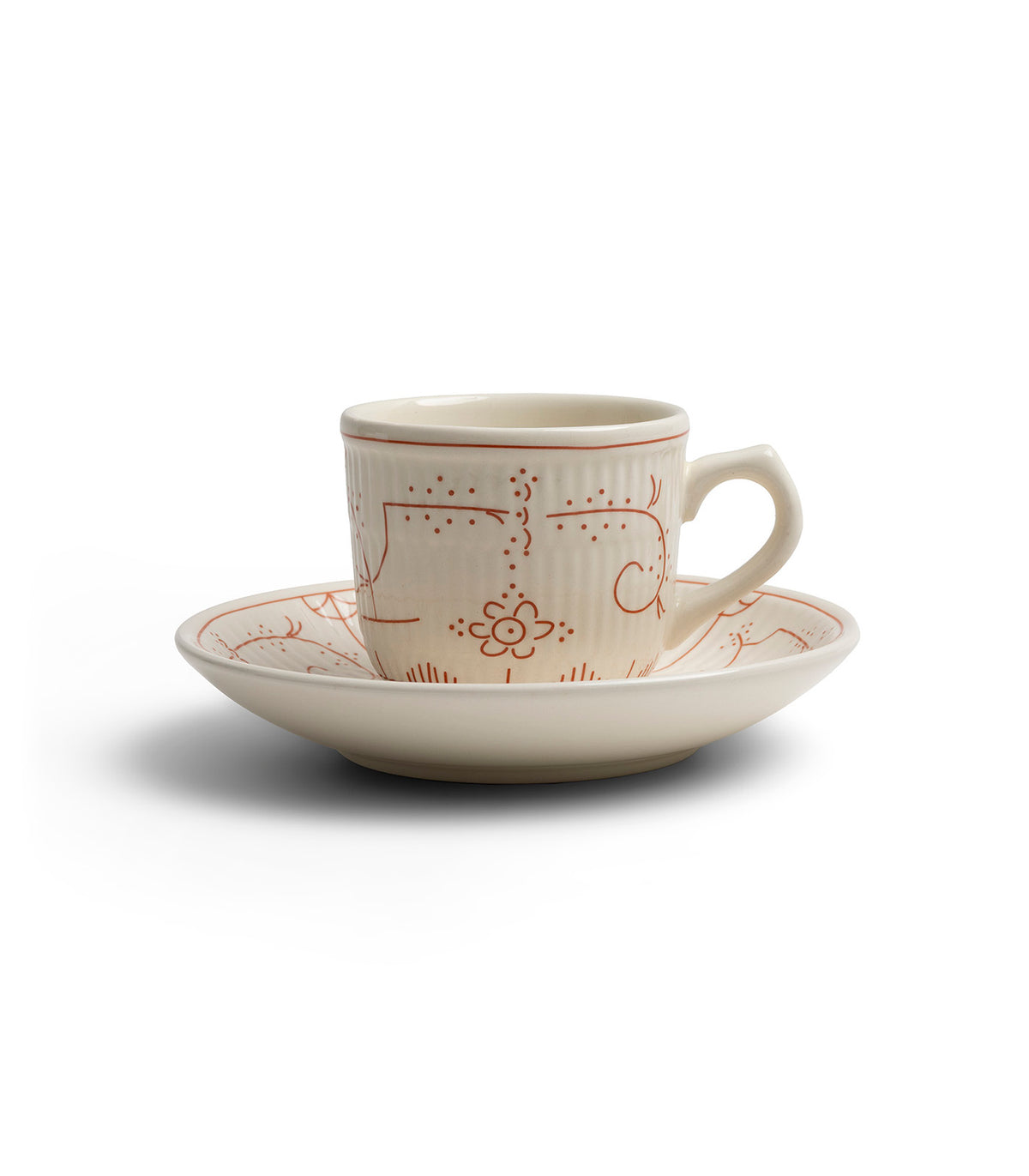 TASSE ET SOUCOUPE 0,2L-ROYAL BOCH COPENHAGUE CORAL ROSE