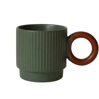 Mug Dutch Rose VERT anse brune