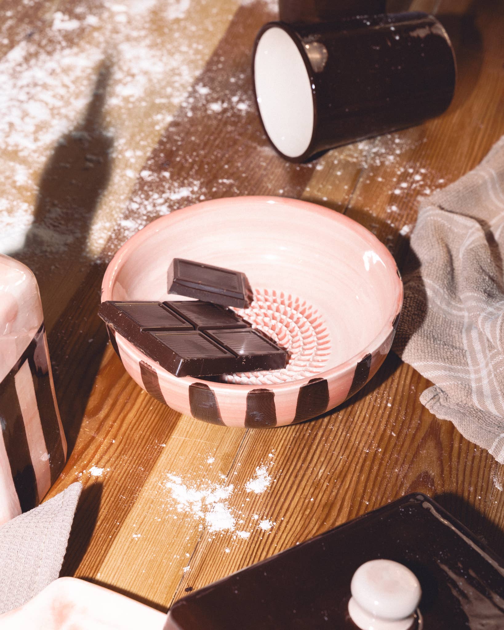 Râpe à ail - Céramique - Grand chocolat