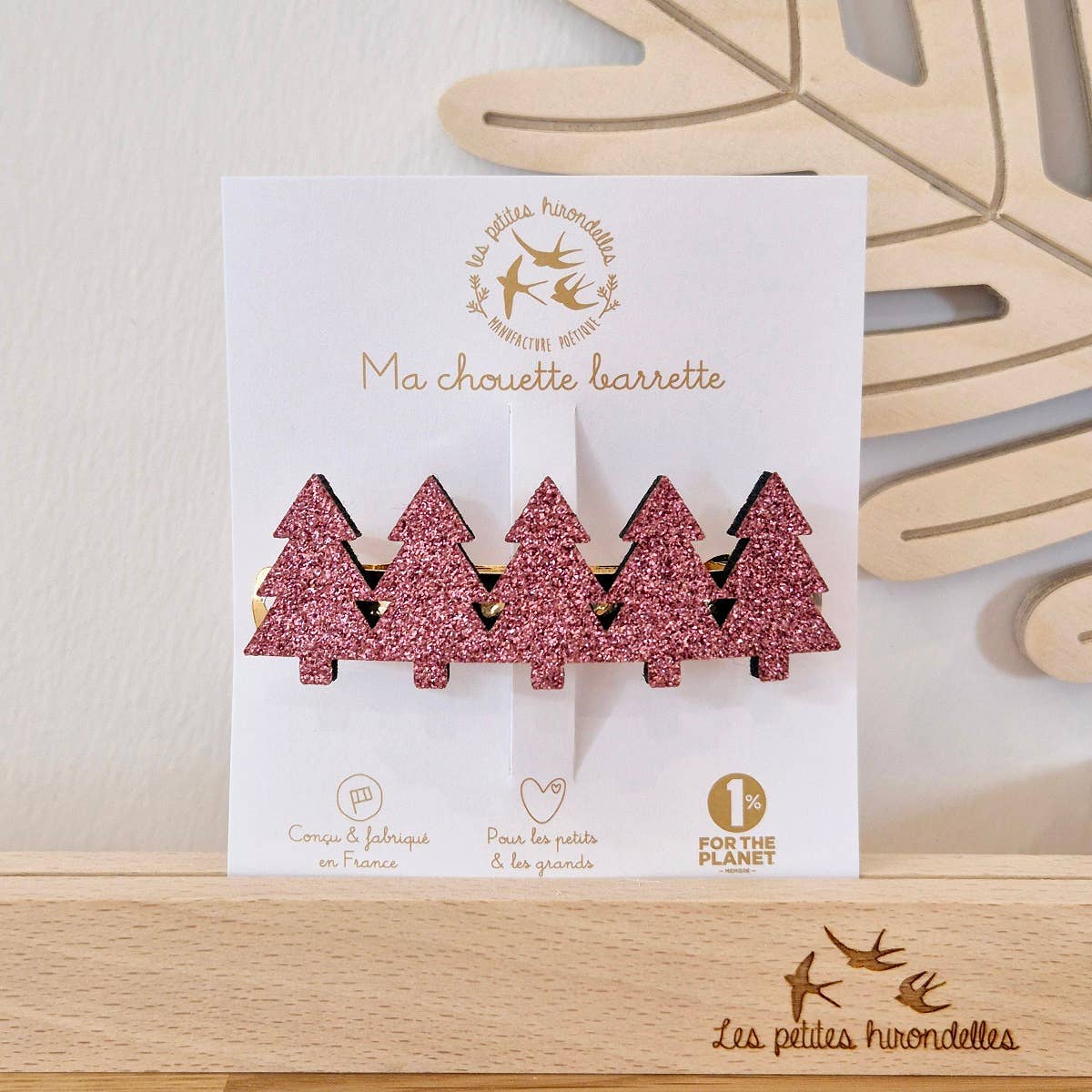Barrette Clip - Sapin: Doré