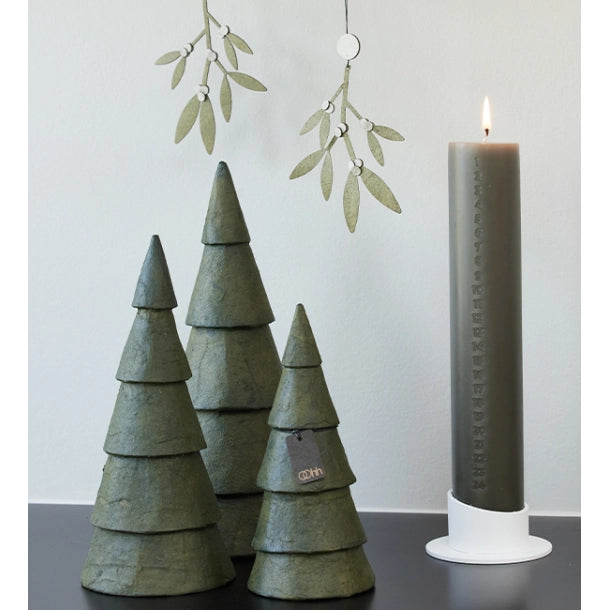 Ornement GUI, olive brûlé/blanc