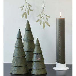 Ornement GUI, olive brûlé/blanc