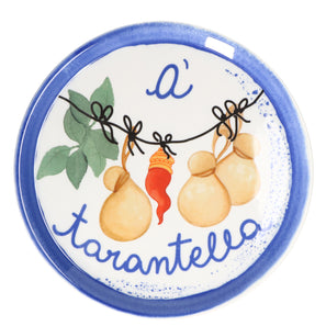Assiette à PIZZA, A TARANTELLA Bleue