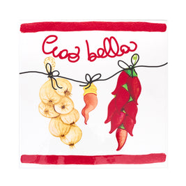 SOUS PLAT CARRÉ CIAO BELLA 20CM