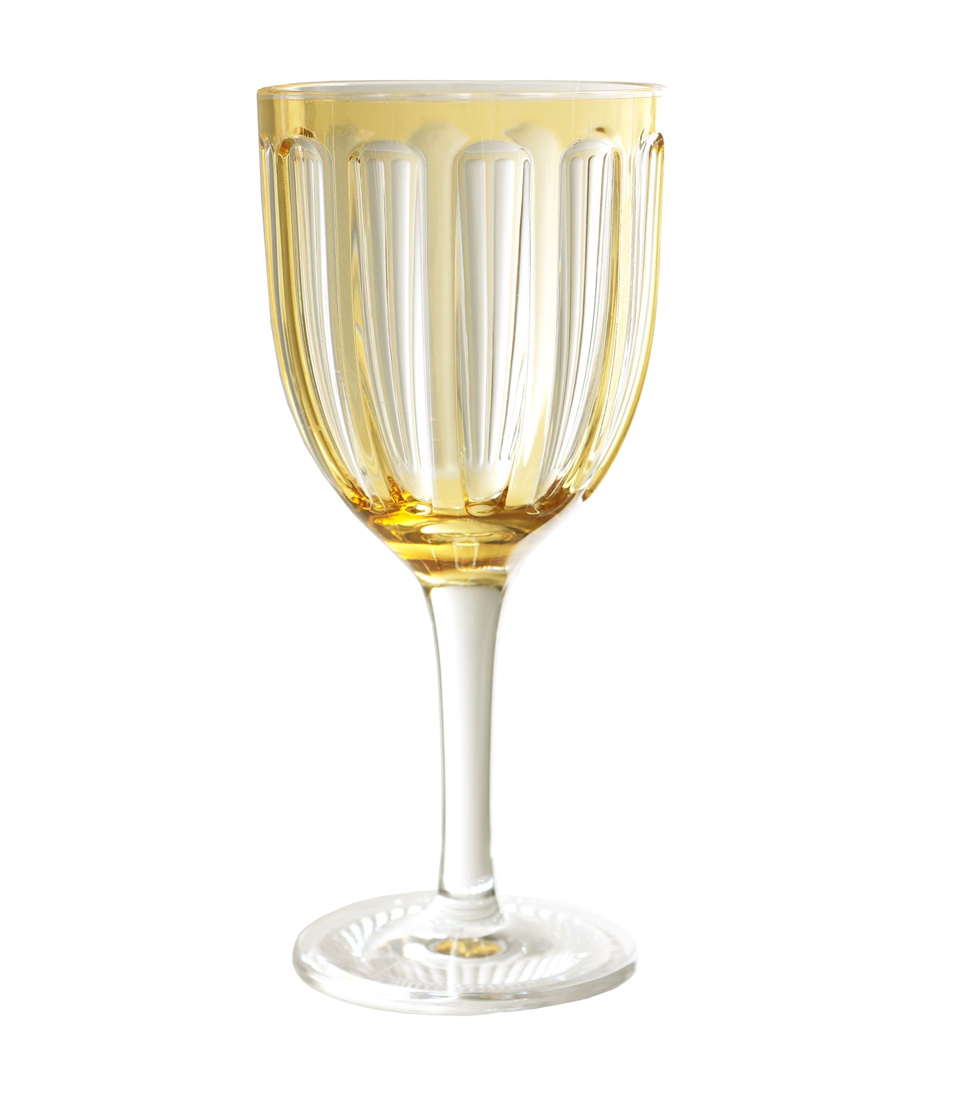 Verre à vin en acrylique - JAUNE