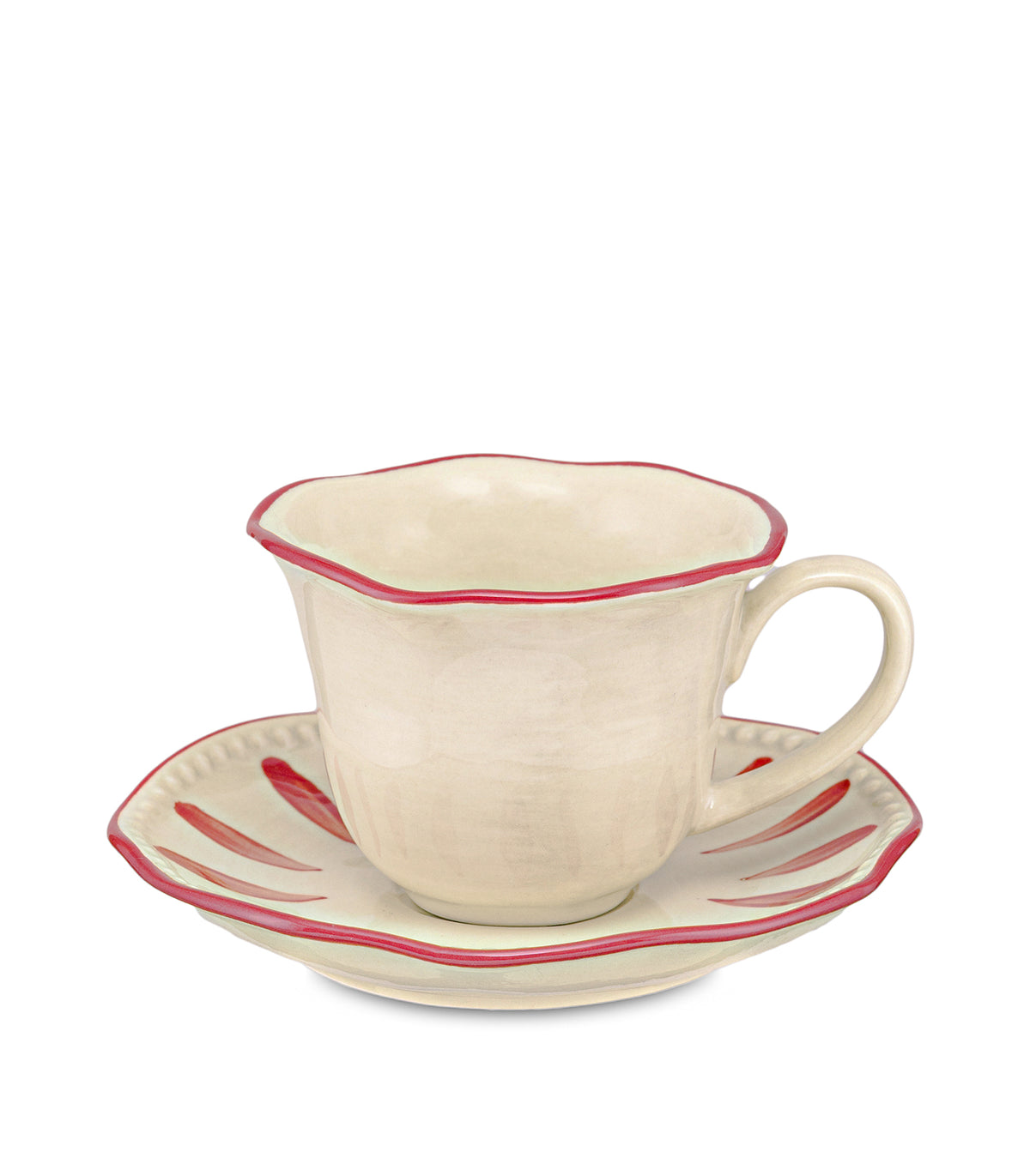 Tasse à café avec soucoupe - Bordeaux