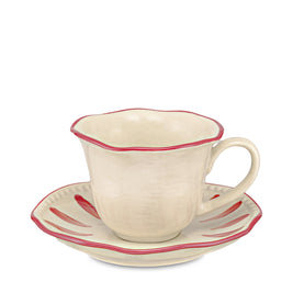Tasse à café avec soucoupe - Bordeaux