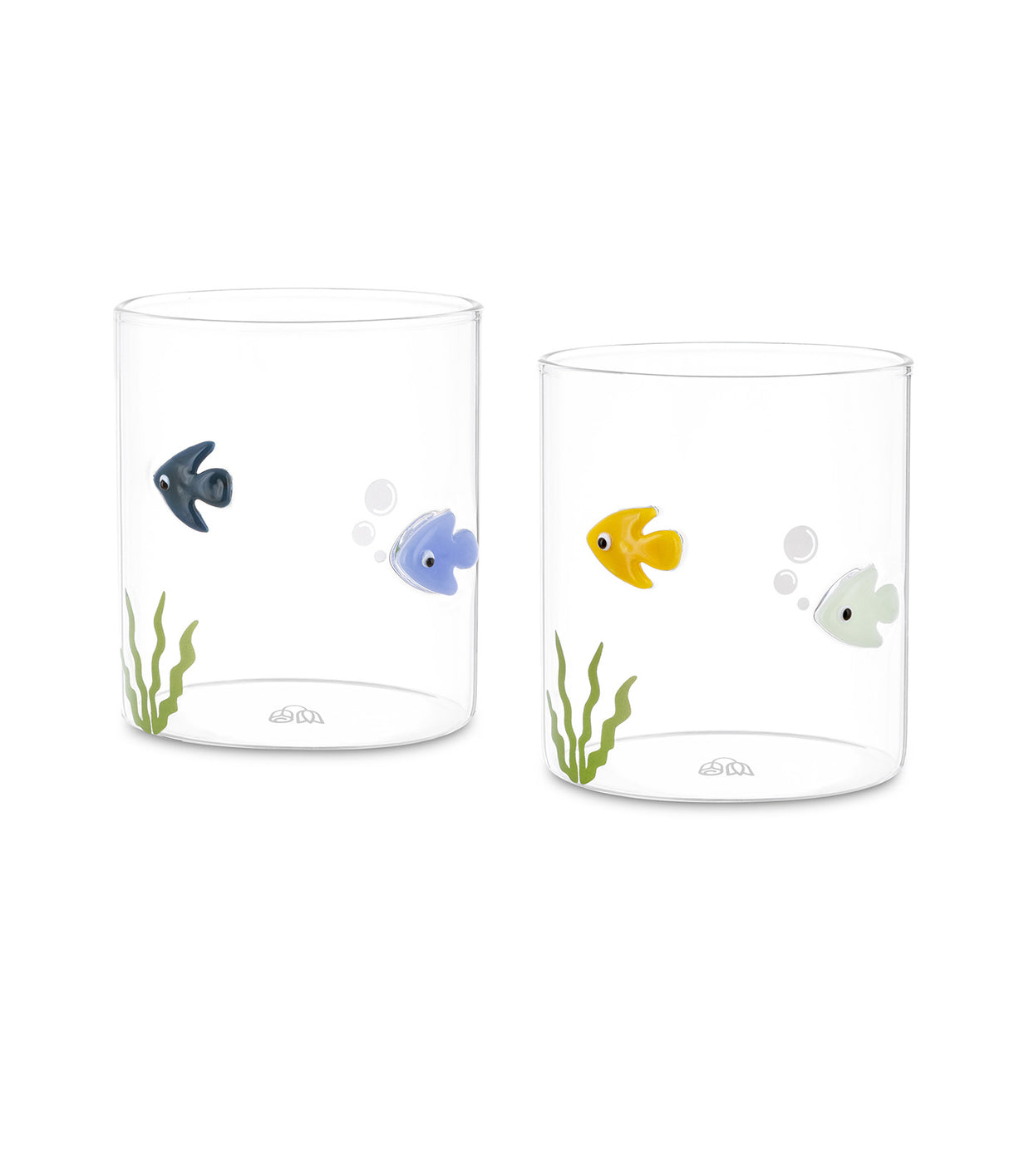 SET 2 GOBELETS FISH - Rose & Tulipani