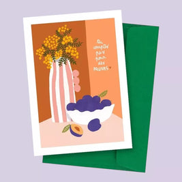 Carte postale Tu comptes pas pour des prunes